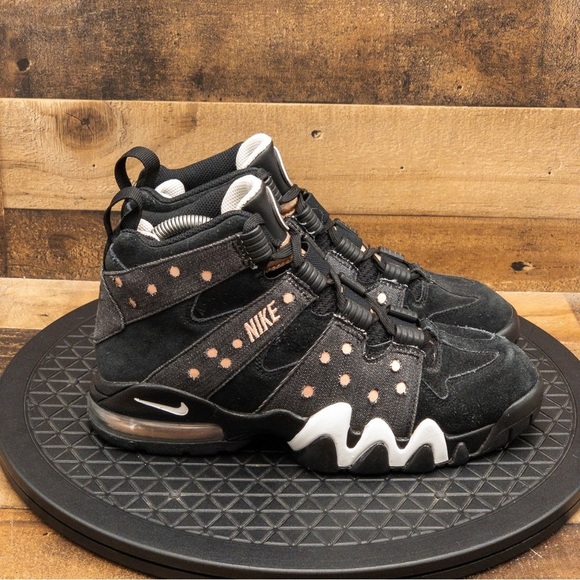 NIKE AIR MAX 2 CB 94 BLACK DENIM MENS ATHLETIC SHOES BASKETBALL RETRO SIZE 7.5 - Picture 8 of 9